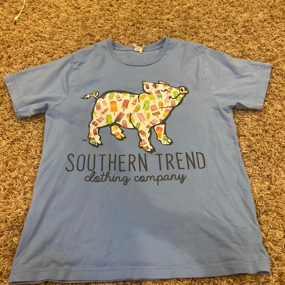 I am selling a Southern Trend light blue T-shirt